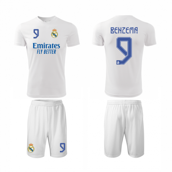 Echipament BENZEMA, Real Madrid, alb
