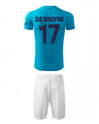Echipament De Bruyne 2022, turcoaz/alb