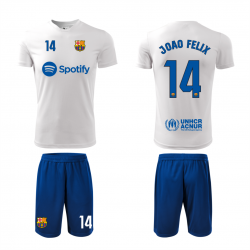 Echipament JOAO FELIX, Barcelona, 2023/24, alb-albastru