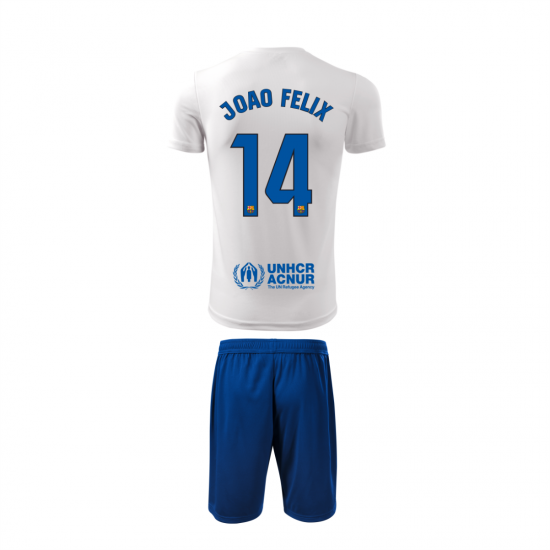 Echipament JOAO FELIX, Barcelona, 2023/24, alb-albastru
