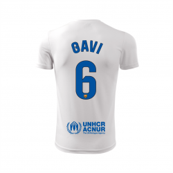 Tricou GAVI, Barcelona, 2023/24, alb-albastru