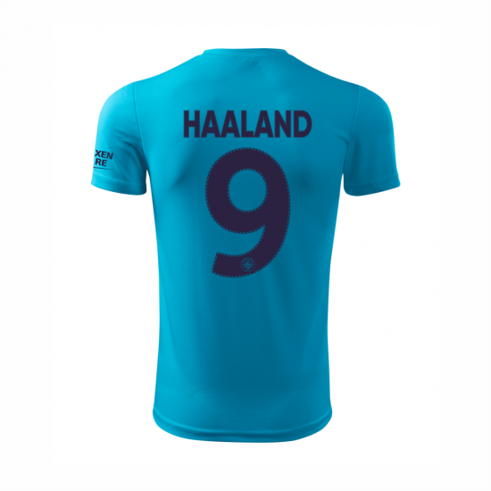 Tricou HAALAND, Manchester City 2022, turcoaz