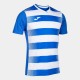 Tricou Europa V, royal-alb